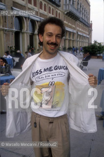 Venice Lido, about 1985. Italian journalist Oscar Cosulich / Lido di Venezia, 1985 circa. Il giornalista Oscar Cosulich - ©Marcello Mencarini/Rosebud2