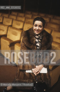 Romanian soprano Ileana Cotrubas (about 1985) / Il soprano Ileana Cotrubas (1985 circa) - ©Marcello Mencarini/Rosebud2