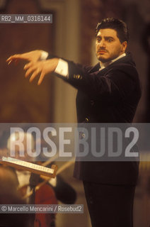 Rome, Basilica of Santa Maria degli Angeli (Saint Mary of the Angels), 1999. Argentinian tenor opera singer José Cura / Il tenore José Cura - ©Marcello Mencarini/Rosebud2