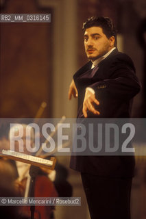 Rome, Basilica of Santa Maria degli Angeli (Saint Mary of the Angels), 1999. Argentinian tenor opera singer José Cura / Il tenore José Cura - ©Marcello Mencarini/Rosebud2