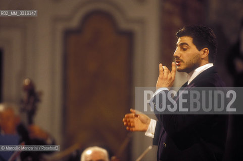 Rome, Basilica of Santa Maria degli Angeli (Saint Mary of the Angels), 1999. Argentinian tenor opera singer José Cura / Il tenore José Cura - ©Marcello Mencarini/Rosebud2