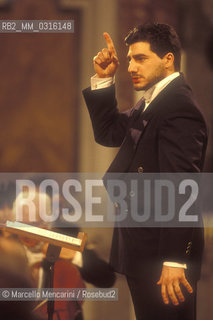 Rome, Basilica of Santa Maria degli Angeli (Saint Mary of the Angels), 1999. Argentinian tenor opera singer José Cura / Il tenore José Cura - ©Marcello Mencarini/Rosebud2