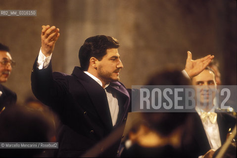 Rome, Basilica of Santa Maria degli Angeli (Saint Mary of the Angels), 1999. Argentinian tenor opera singer José Cura / Il tenore José Cura - ©Marcello Mencarini/Rosebud2