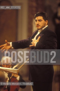 Rome, Basilica of Santa Maria degli Angeli (Saint Mary of the Angels), 1999. Argentinian tenor opera singer José Cura / Il tenore José Cura - ©Marcello Mencarini/Rosebud2