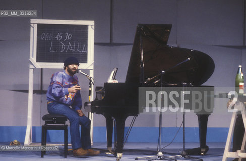 Italian singer and songwriter Lucio Dalla, about 1985 / il cantautore Lucio Dalla, 1985 circa - ©Marcello Mencarini/Rosebud2