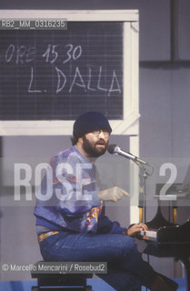 Italian singer and songwriter Lucio Dalla, about 1985 / il cantautore Lucio Dalla, 1985 circa - ©Marcello Mencarini/Rosebud2