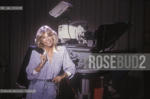 Rome, 1988. Italian TV presenter Rita Dalla Chiesa / Roma, 1988. La presentatrice televisiva Rita Dalla Chiesa - ©Marcello Mencarini/Rosebud2