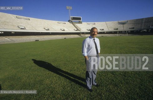 Naples, 1986. Mayor of Naples Carlo Damato in San Paolo Stadium  / Napoli, 1986. Il sindaco di Napoli Carlo DAmato nello stadio san Paolo - ©Marcello Mencarini/Rosebud2