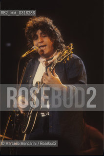 Rome, about 1980. Italian singer and songwriter Pino Daniele performing / Roma, 1980 circa. il cantautore Pino Daniele in concerto  - ©Marcello Mencarini/Rosebud2