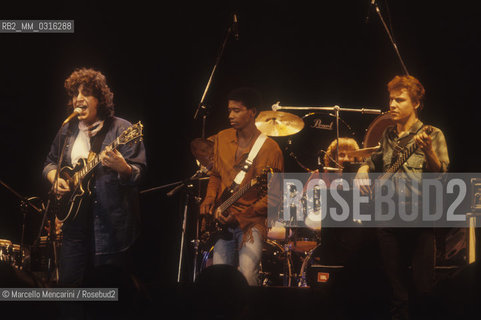 Rome, about 1980. Italian singer and songwriter Pino Daniele performing / Roma, 1980 circa. il cantautore Pino Daniele in concerto  - ©Marcello Mencarini/Rosebud2