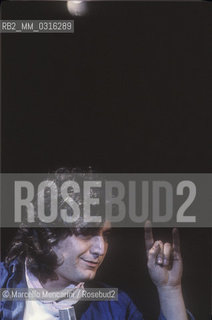 Rome, about 1980. Italian singer and songwriter Pino Daniele performing / Roma, 1980 circa. il cantautore Pino Daniele in concerto  - ©Marcello Mencarini/Rosebud2