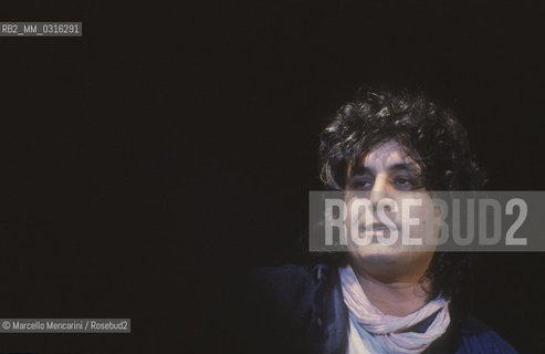 Rome, about 1980. Italian singer and songwriter Pino Daniele performing / Roma, 1980 circa. il cantautore Pino Daniele in concerto  - ©Marcello Mencarini/Rosebud2