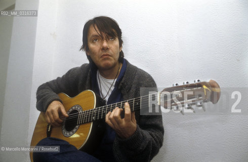 Rome, Palaeur, 1982. Italian singer-songwriter Fabrizio De Andrè / Roma, Palaeur, 1982. Il cantautore Fabrizio De Andrè - ©Marcello Mencarini/Rosebud2