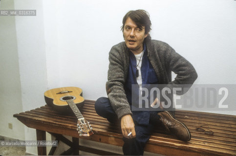 Rome, Palaeur, 1982. Italian singer-songwriter Fabrizio De Andrè / Roma, Palaeur, 1982. Il cantautore Fabrizio De Andrè - ©Marcello Mencarini/Rosebud2