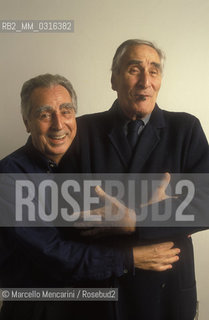 Rome, 1999. Italian scriptwriters Piero De Bernardi and Leonardo Benvenuti / Roma, 1999. Gli sceneggiatori Piero De Bernardi e Leonardo Benvenuti - ©Marcello Mencarini/Rosebud2