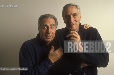 Rome, 1999. Italian scriptwriters Piero De Bernardi and Leonardo Benvenuti / Roma, 1999. Gli sceneggiatori Piero De Bernardi e Leonardo Benvenuti - ©Marcello Mencarini/Rosebud2
