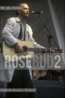 Rome, Piazza del Popolo, 1990. Italian singer and songwriter Francesco De Gregori performing / Roma, Piazza del Popolo, 1990. Il cantante Francesco De Gregori in concerto - ©Marcello Mencarini/Rosebud2