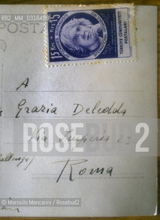 Stamp dedicated to Italian writer Grazia Deledda / Francobollo dedicato alla scrittrice Grazia Deledda  - ©Marcello Mencarini/Rosebud2