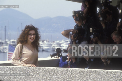 Cannes Film Festival 1991. Italian actress Francesca Dellera, starring in La carne directed by Marco Ferreri / Festival del Cinema di Cannes 1991. Lattrice Francesca Dellera, protagonista del film La carne diretto da Marco Ferreri - ©Marcello Mencarini/Rosebud2