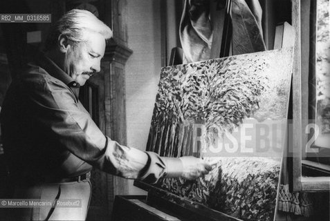 Lancenigo (Treviso),1979. Tenor Mario Del Monaco in his house / Lancenigo (Treviso). Il tenore Mario Del Monaco nella sua casa - ©Marcello Mencarini/Rosebud2
