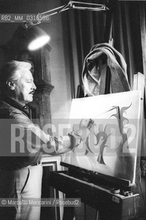 Lancenigo (Treviso),1979. Tenor Mario Del Monaco in his house / Lancenigo (Treviso). Il tenore Mario Del Monaco nella sua casa - ©Marcello Mencarini/Rosebud2