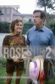 Venice Lido, Venice Film Festival 1983. Actors Lory del Santo and Walter Matthau / Lido di Venezia, Mostra del Cinema di Venezia 1983. Gli attori Lory Del Santo e Walter Matthau - ©Marcello Mencarini/Rosebud2