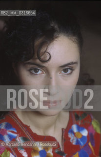 Rome, Grand Hotel, 1986. Spanish actress and flamenco dancer Laura del Sol / Roma, Grand Hotel, 1986. Lattrice e ballerina di flamenco Laura del Sol - ©Marcello Mencarini/Rosebud2