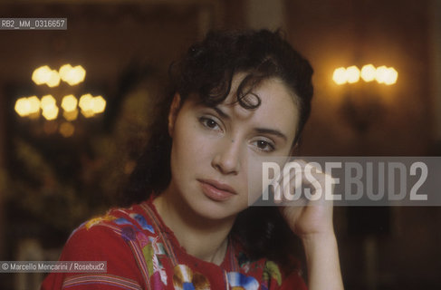 Rome, Grand Hotel, 1986. Spanish actress and flamenco dancer Laura del Sol / Roma, Grand Hotel, 1986. Lattrice e ballerina di flamenco Laura del Sol - ©Marcello Mencarini/Rosebud2