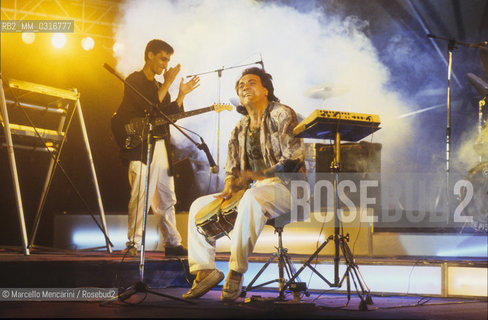 Singer and percussionist Tullio De Piscopo (about 1990) / Il cantante e percussionista Tullio De Piscopo (1990 circa) - ©Marcello Mencarini/Rosebud2
