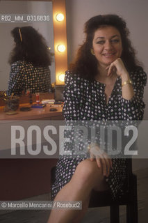 Bologna, 1990. Italian soprano Daniela Dessì in her dressing room / Bologna, 1990. Il soprano Daniela Dessì nel suo camerino - ©Marcello Mencarini/Rosebud2