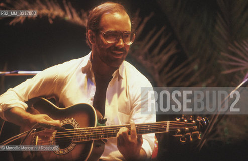 American jazz guitarist Al Di Meola, about 1985 / Il chitarrista jazzz Al Di Meola, 1985 circa - ©Marcello Mencarini/Rosebud2