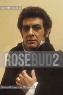 Milan, La Scala Theater, 1979. Spanish tenor Placido Domingo / Milano, Teatro alla Scala, 1979. Il tenore Placido Domingo - ©Marcello Mencarini/Rosebud2