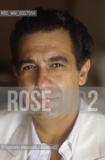 Venice Lido, Venice Film Festival 1984. Spanish tenor Placido Domingo at the Festival to present the movie Carmen in which he is directed by Francesco Rosi / Lido di Venezia, Mostra del Cinema di Venezia 1984. Il tenore Placido Domingo al Lido per presentare il Film Carmen di cui è interprete, diretto da Francesco Rosi - ©Marcello Mencarini/Rosebud2