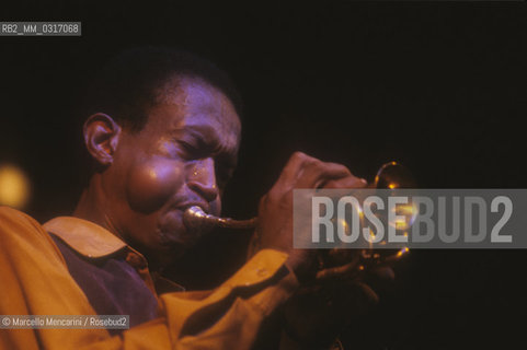 American jazz trumpetist Don Cherry performing (about 1985) / Il trombettista  jazz Don Cherry in concerto (1985 circa) - ©Marcello Mencarini/Rosebud2