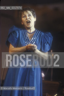 Polish soprano Zdzisława Donat, about 1985 / Il soprano polacco Zdzislawa Donat, 1985 circa - ©Marcello Mencarini/Rosebud2