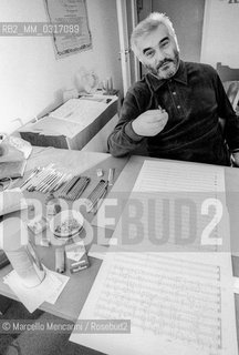 Milan, 1980. Italian composer Franco Donatoni / Milano, 1980. Il compositore Franco Donatoni - ©Marcello Mencarini/Rosebud2
