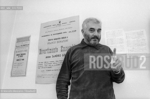 Milan, 1980. Italian composer Franco Donatoni / Milano, 1980. Il compositore Franco Donatoni - ©Marcello Mencarini/Rosebud2