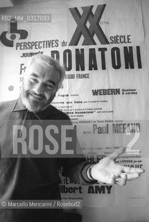 Milan, 1980. Italian composer Franco Donatoni / Milano, 1980. Il compositore Franco Donatoni - ©Marcello Mencarini/Rosebud2