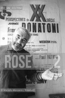 Milan, 1980. Italian composer Franco Donatoni / Milano, 1980. Il compositore Franco Donatoni - ©Marcello Mencarini/Rosebud2