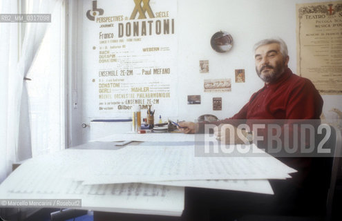 Milan, 1980. Italian composer Franco Donatoni / Milano, 1980. Il compositore Franco Donatoni - ©Marcello Mencarini/Rosebud2