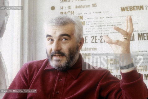 Milan, 1980. Italian composer Franco Donatoni / Milano, 1980. Il compositore Franco Donatoni - ©Marcello Mencarini/Rosebud2