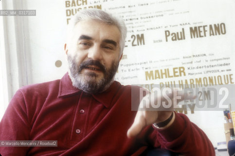 Milan, 1980. Italian composer Franco Donatoni / Milano, 1980. Il compositore Franco Donatoni - ©Marcello Mencarini/Rosebud2