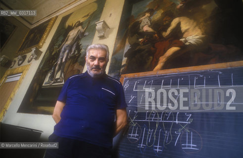 Siena, 1988. Italian omposer Franco Donatoni at the Accademia Chigiana / Siena, 1988. Il compositore Franco Donatoni nellAccademia Chigiana - ©Marcello Mencarini/Rosebud2