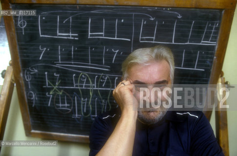 Siena, 1988. Italian omposer Franco Donatoni at the Accademia Chigiana / Siena, 1988. Il compositore Franco Donatoni nellAccademia Chigiana - ©Marcello Mencarini/Rosebud2