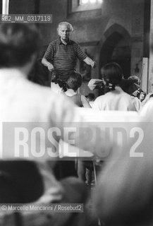 Bolzano, 1984. Born Hungarian naturalized American conductor Antal Dorati during a rehearsal / Bolzano, 1984. Il direttore dorchestra Antal Dorati durante una prova - ©Marcello Mencarini/Rosebud2