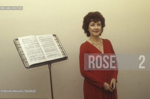 Rome, 1983. British soprano Dorothy Dorow / Roma, 1983. Il soprano Dorothy Dorow - ©Marcello Mencarini/Rosebud2