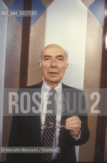 Rome, about 1988. Italian biologist renato Dulbecco, Nobel prize in Physiology or Medicine in 1975  / Roma, 1988 circa. Il biologo renato Dulbecco, Premio Nobel per la Medicina nel 1975 - ©Marcello Mencarini/Rosebud2
