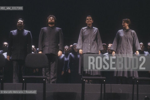 Teatro Regio In Parma (Parma Royal Theater), April 15, 1987. First performance of the opera Genesi (Genesis) by Franco Battiato / Teatro Regio di Parma, 15 aprile 1987. Prima dellopera Genesi di Franco Battiato - ©Marcello Mencarini/Rosebud2