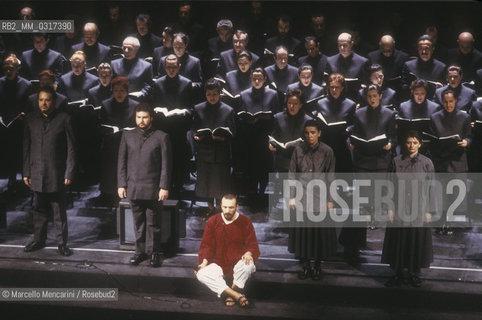 Teatro Regio In Parma (Parma Royal Theater), April 15, 1987. First performance of the opera Genesi (Genesis) by Franco Battiato / Teatro Regio di Parma, 15 aprile 1987. Prima dellopera Genesi di Franco Battiato - ©Marcello Mencarini/Rosebud2