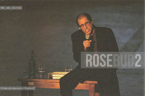 Milan, April 26, 2001. Italian pop singer Adriano Celentano on the set of his tv program 125 Milioni di Cazzate / Milano, 26 aprile 2001. Il cantante Adriano Celentano sul set del suo programma televisivo 125 milioni di cazzate - ©Marcello Mencarini/Rosebud2